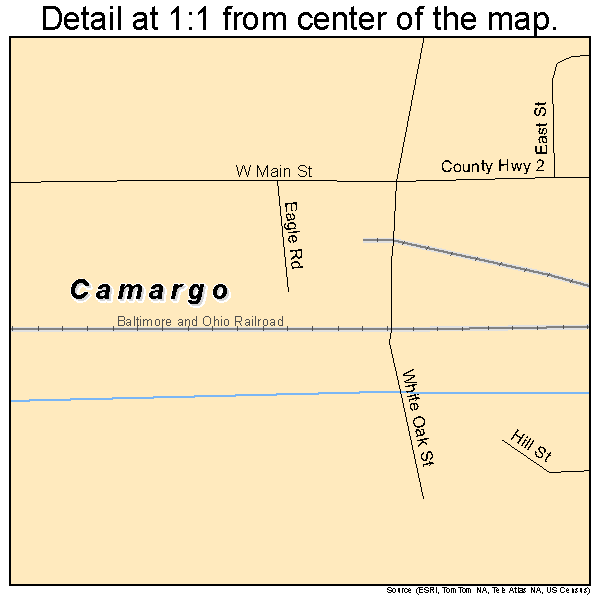 Camargo, Illinois road map detail