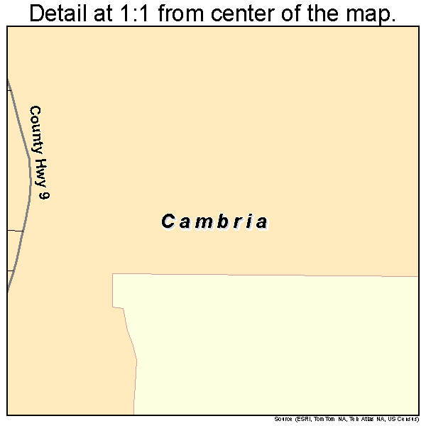 Cambria, Illinois road map detail