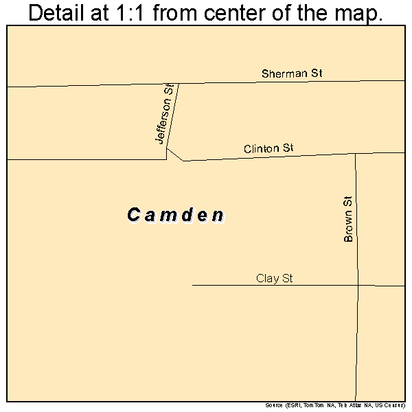 Camden, Illinois road map detail