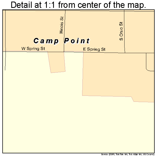 Camp Point, Illinois road map detail