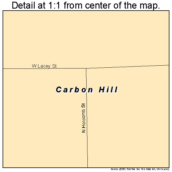 Carbon Hill, Illinois road map detail
