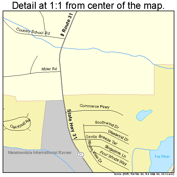 Carpentersville, Illinois road map detail