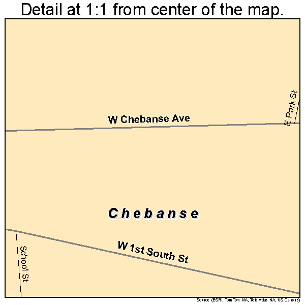 Chebanse, Illinois road map detail