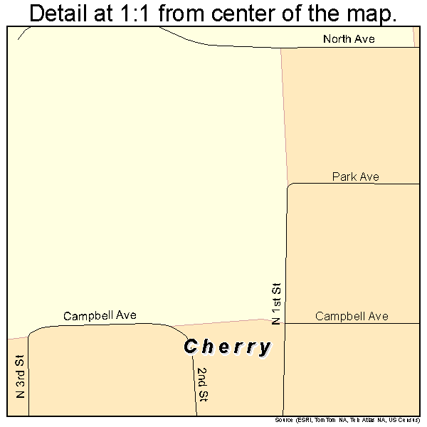 Cherry, Illinois road map detail