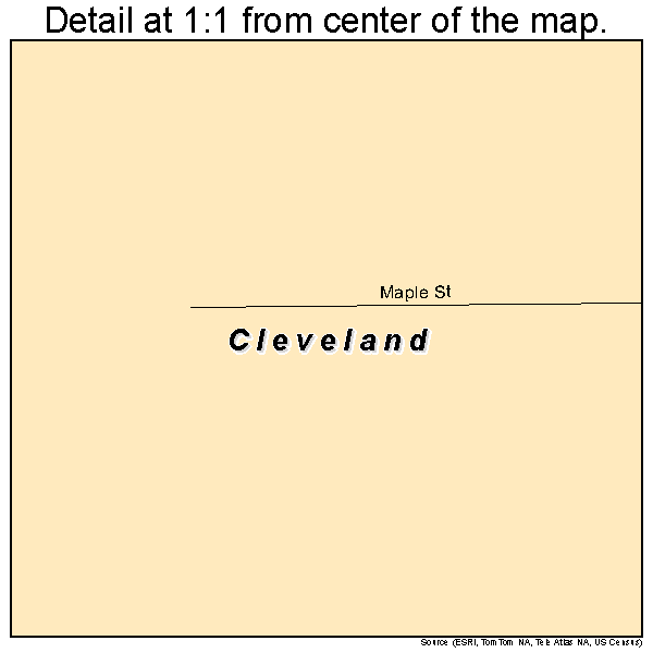 Cleveland, Illinois road map detail