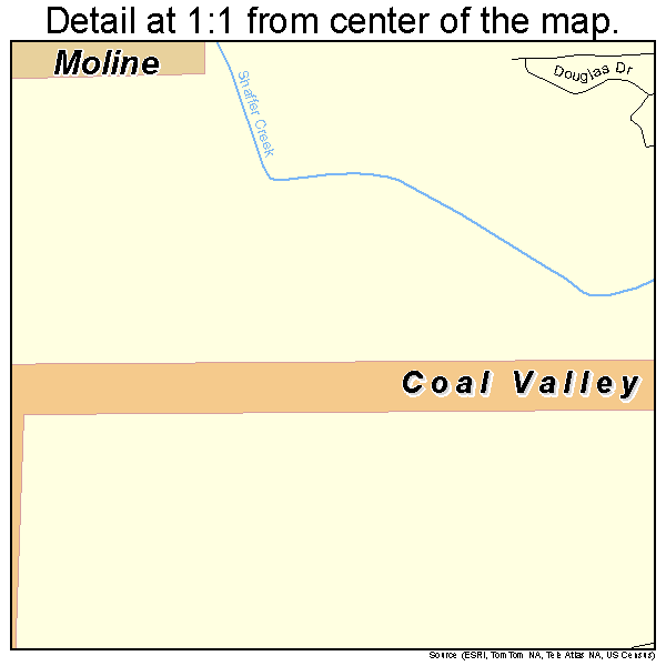 Coal Valley, Illinois road map detail