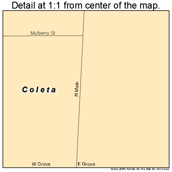 Coleta, Illinois road map detail
