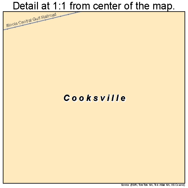 Cooksville, Illinois road map detail