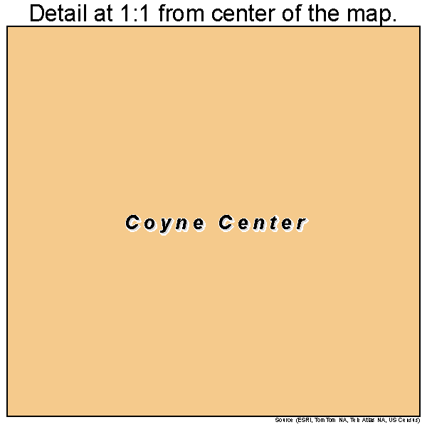 Coyne Center, Illinois road map detail