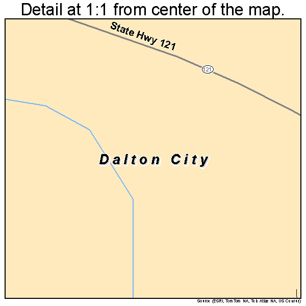 Dalton City, Illinois road map detail