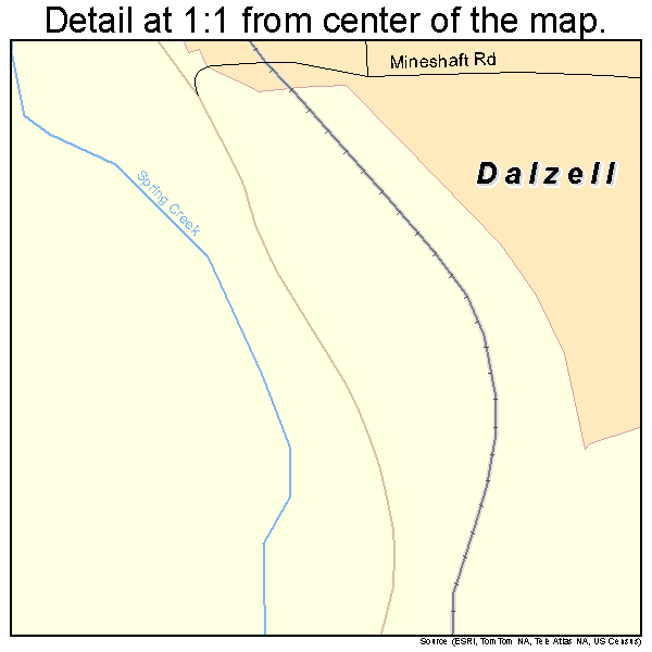 Dalzell, Illinois road map detail