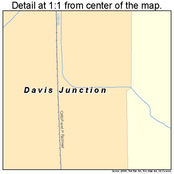 Davis Junction, Illinois road map detail