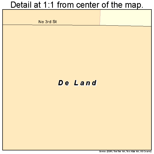 De Land, Illinois road map detail