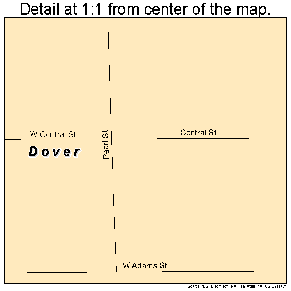 Dover, Illinois road map detail