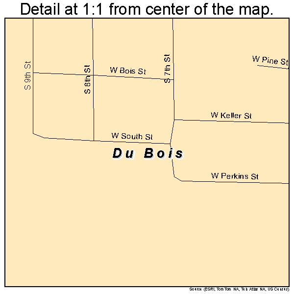 Du Bois, Illinois road map detail