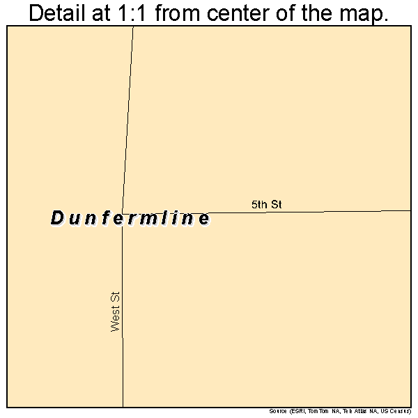 Dunfermline, Illinois road map detail