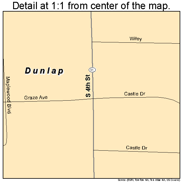 Dunlap, Illinois road map detail