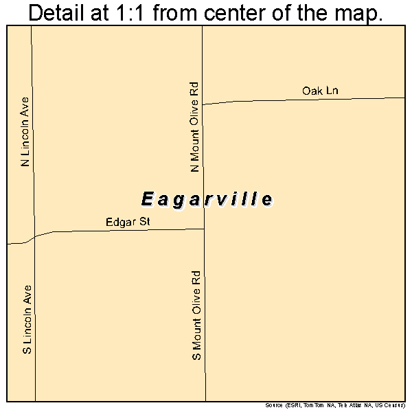 Eagarville, Illinois road map detail