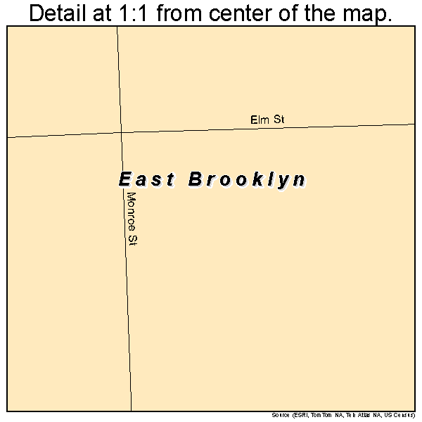 East Brooklyn, Illinois road map detail