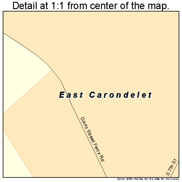East Carondelet, Illinois road map detail