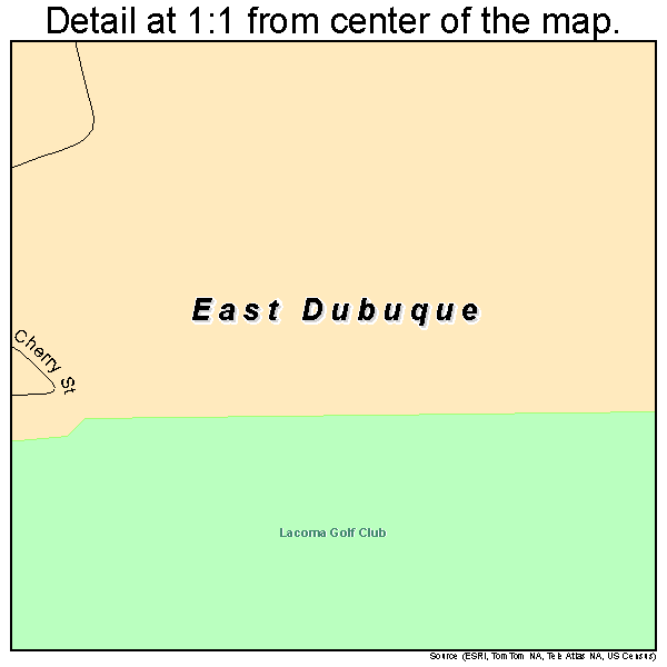 East Dubuque, Illinois road map detail