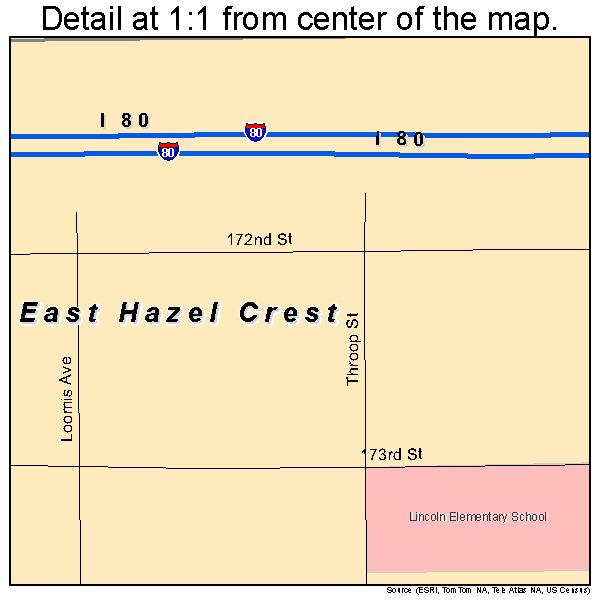 East Hazel Crest, Illinois road map detail