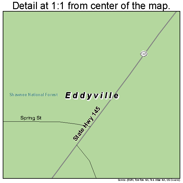 Eddyville, Illinois road map detail