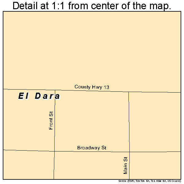 El Dara, Illinois road map detail