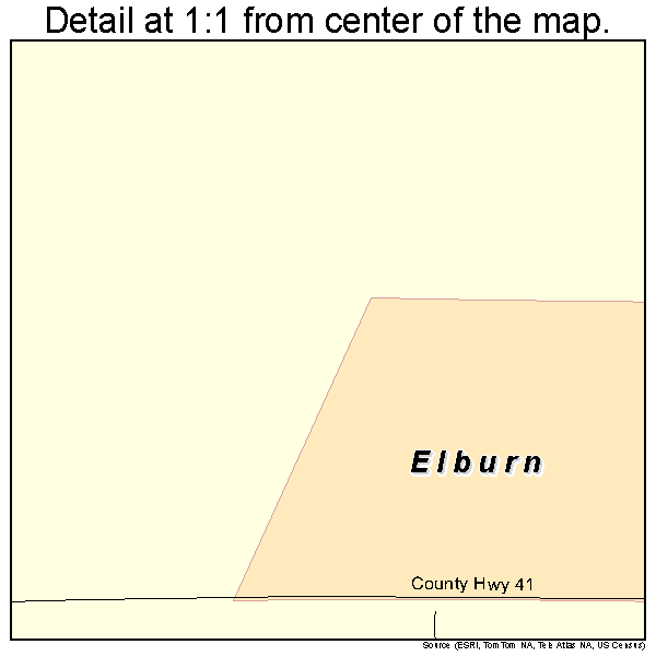 Elburn, Illinois road map detail