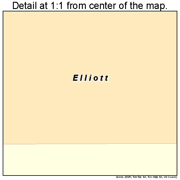 Elliott, Illinois road map detail