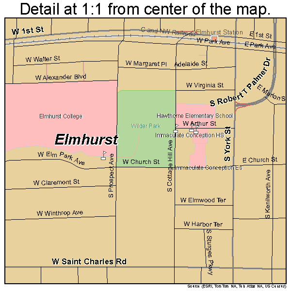 Elmhurst Park Map