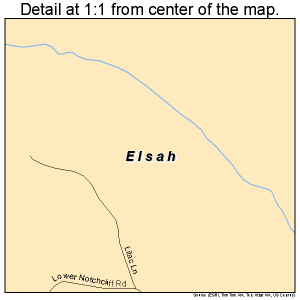 Elsah, Illinois road map detail