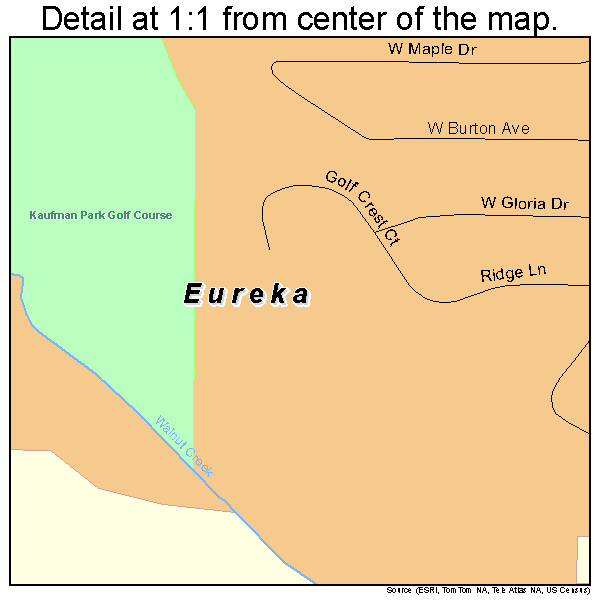 Eureka, Illinois road map detail