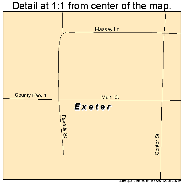 Exeter, Illinois road map detail