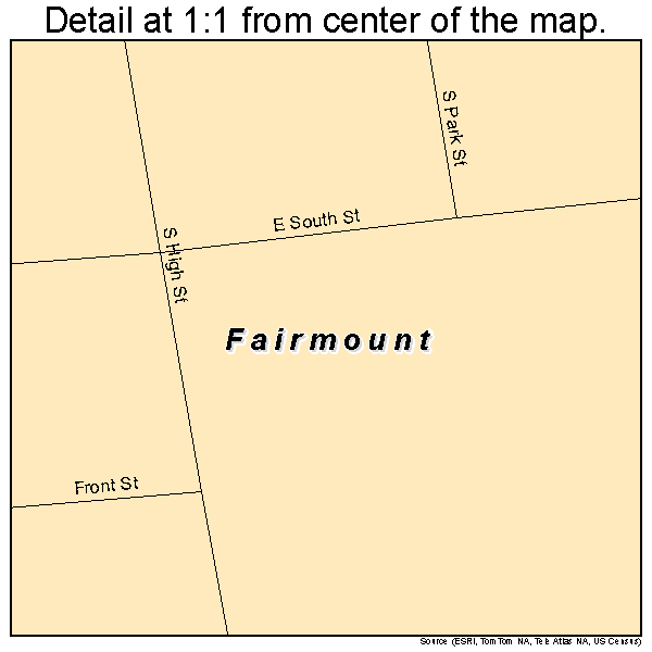 Fairmount, Illinois road map detail