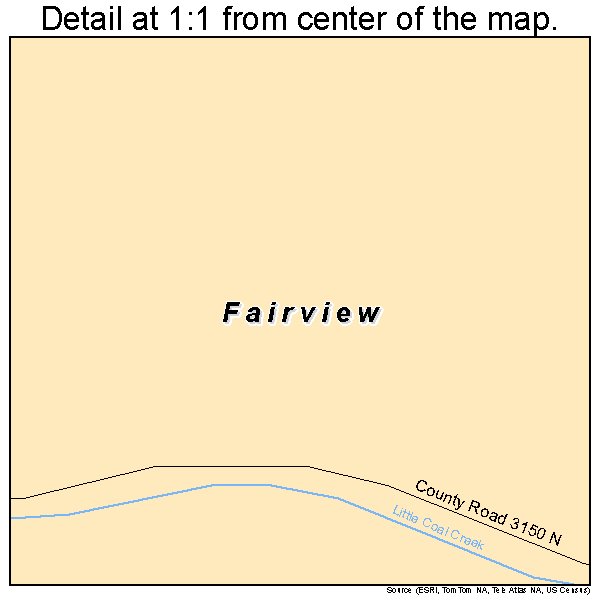 Fairview, Illinois road map detail