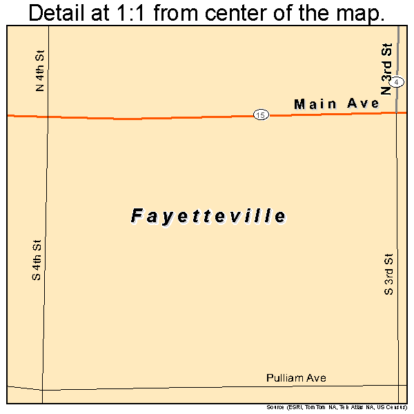 Fayetteville, Illinois road map detail