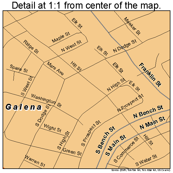 Galena Illinois Street Map