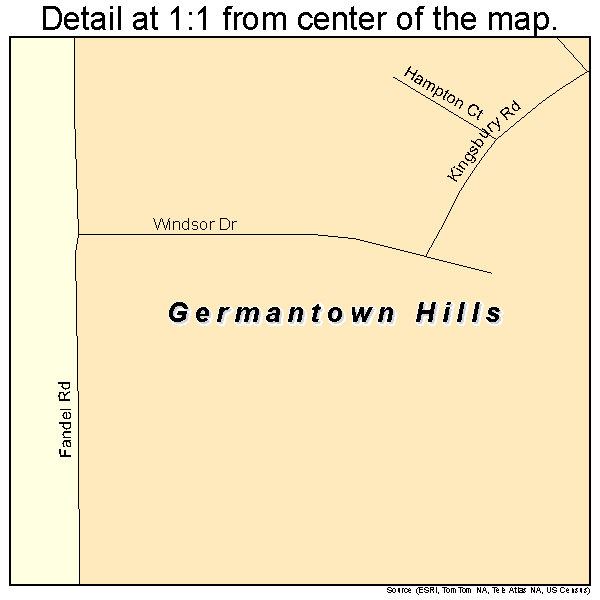 Germantown Hills, Illinois road map detail