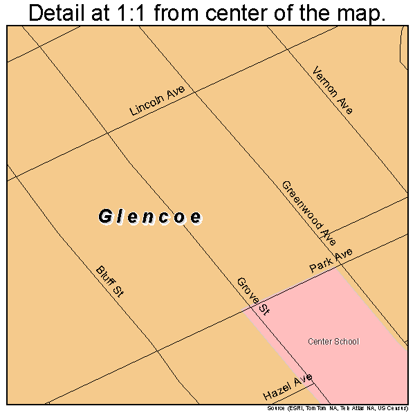 Glencoe, Illinois road map detail