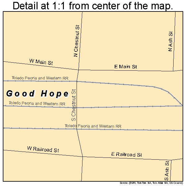 Good Hope, Illinois road map detail