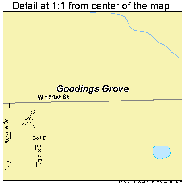 Goodings Grove, Illinois road map detail