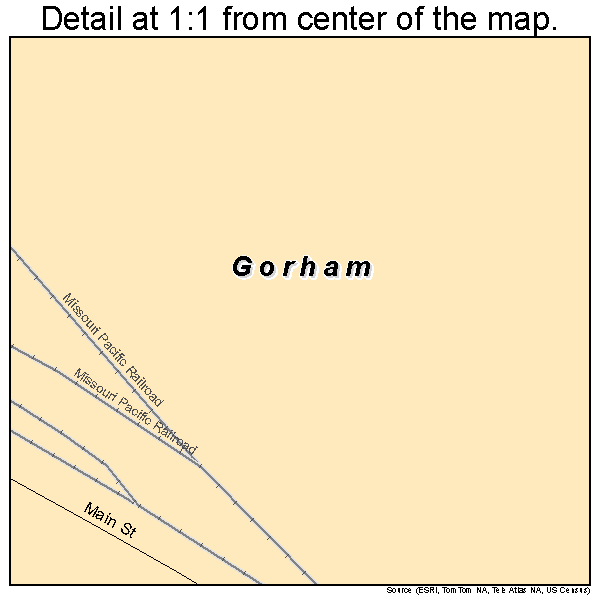 Gorham, Illinois road map detail