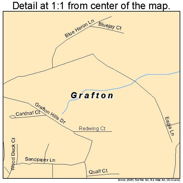 Grafton, Illinois road map detail