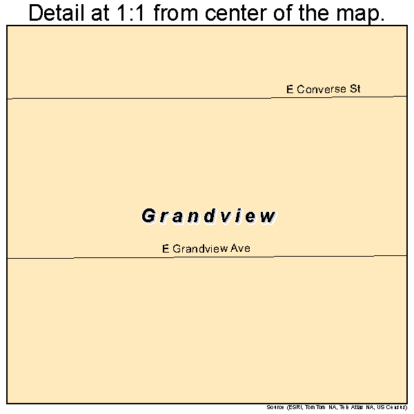 Grandview, Illinois road map detail