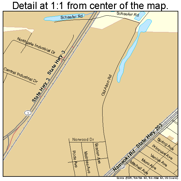 Granite City, Illinois road map detail