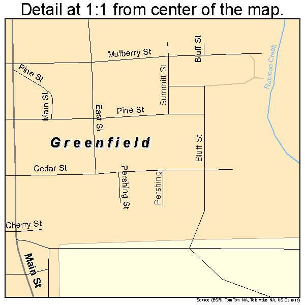Greenfield, Illinois road map detail