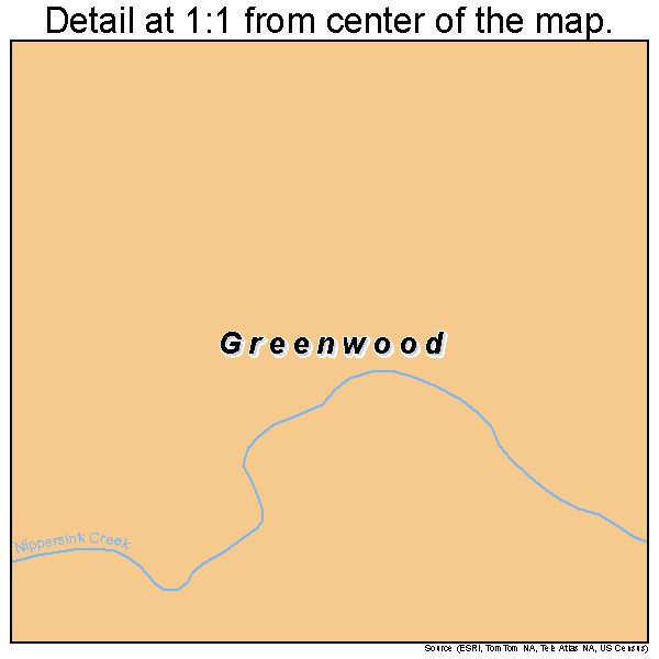 Greenwood, Illinois road map detail