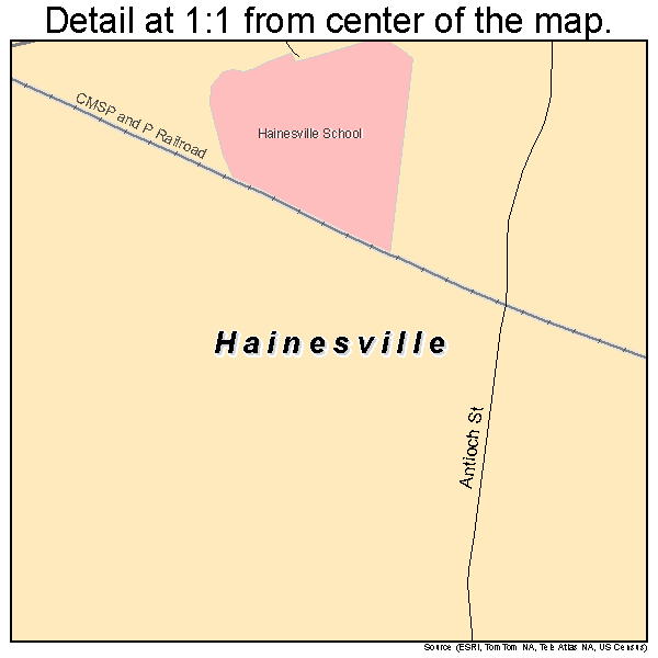 Hainesville, Illinois road map detail