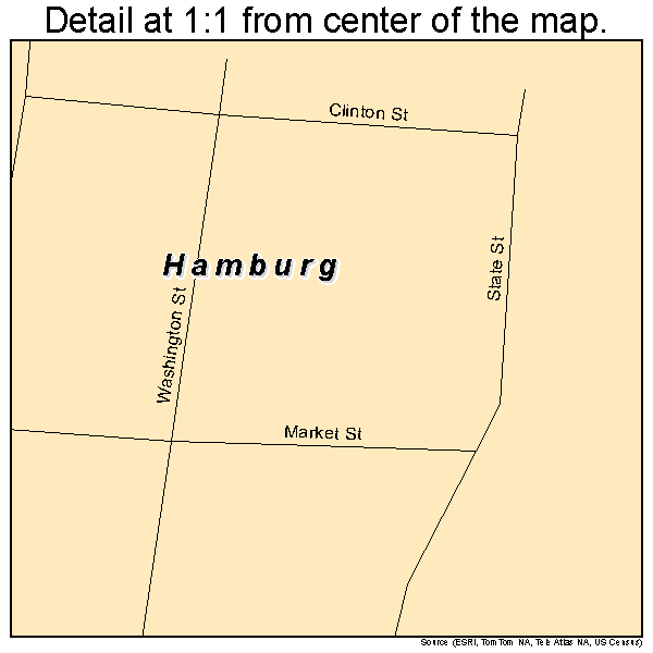 Hamburg, Illinois road map detail